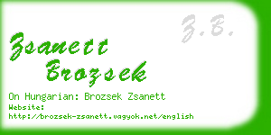 zsanett brozsek business card